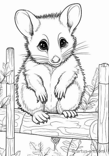 Opossum Coloring Page